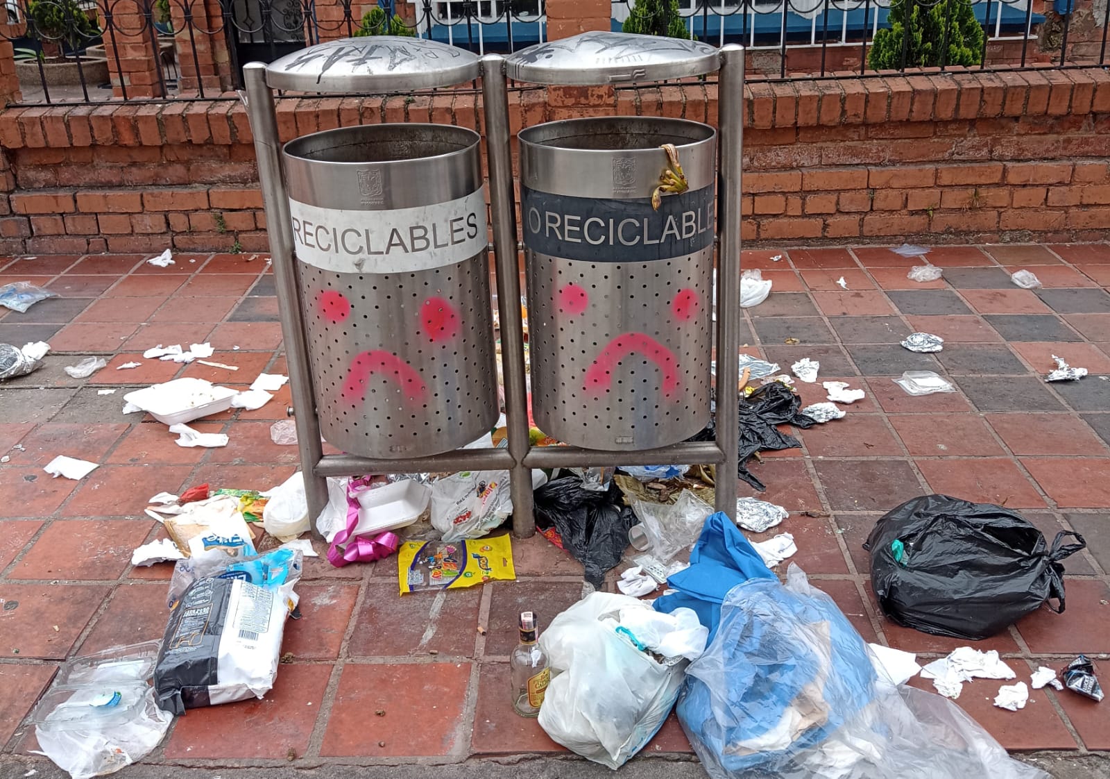 Rubbish bins are sad