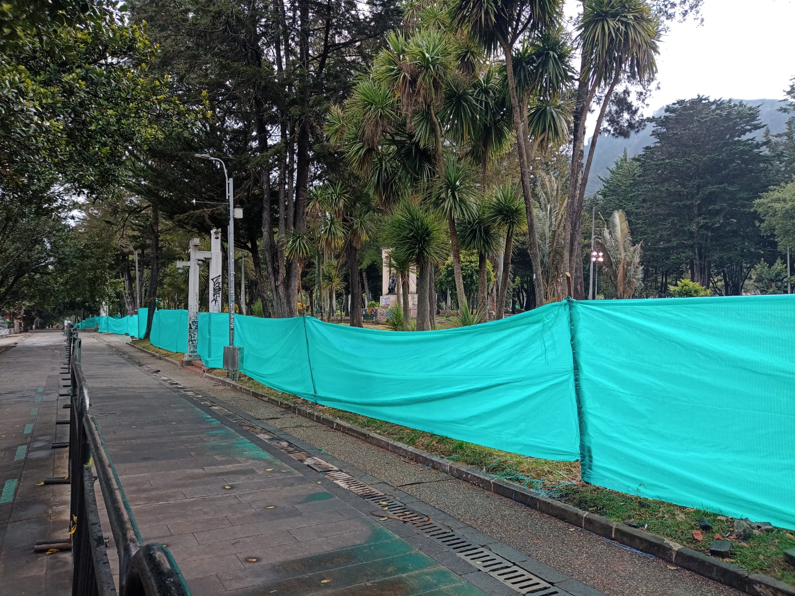 The Parque Nacional has been cordoned off following the departure of the Embera community